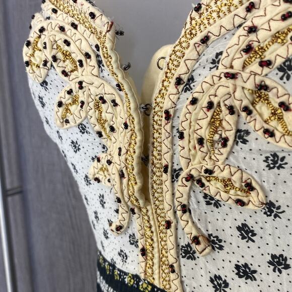 Free People Y2K Floral Polka Dot Mini Dress Women's 4 - Picture 6 of 7